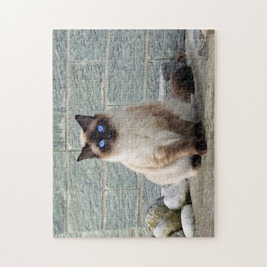 Elegantes Siamese Cat Foto Puzzle (Vertikal)
