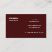 Elegantes Siegel braun und weiß Visitenkarte (Rückseite)