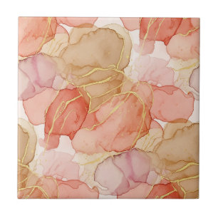 Elegantes Sienna-Taupe-Gold-Marmor-Fluid Fliese