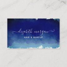 Elegantes Signatur-Skript Watercolor Blau Moderne