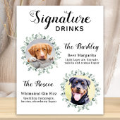 Elegantes Signature Drinks Haustier Hochzeithund 2 Poster