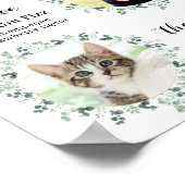 Elegantes Signature Drinks Haustier Hochzeithund 3 Poster (Ecke)