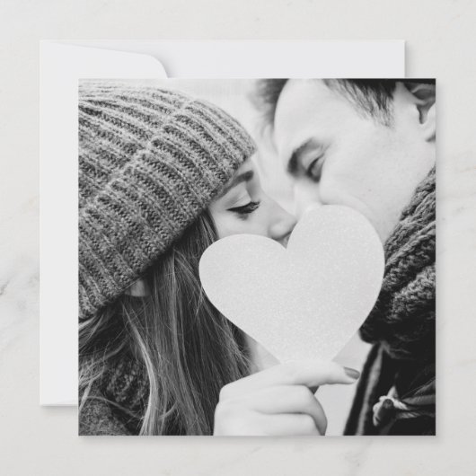 Elegantes Signature Rustic Kraft Wedding Foto Einladung (Rückseite)