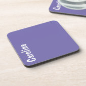 Elegantes Signature-Script-Monogramm Getränkeuntersetzer (Linke Seite)