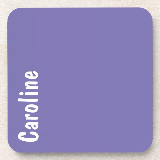 Elegantes Signature-Script-Monogramm Getränkeuntersetzer (Vorderseite)