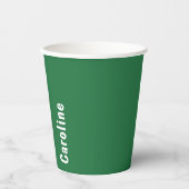 Elegantes Signature-Script-Monogramm Pappbecher (Vorderseite)