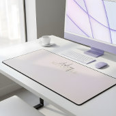 Elegantes Signature-Script-Monogramm rosa Schreibtischunterlage