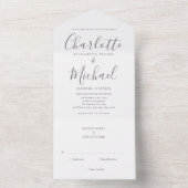 Elegantes Signaturskript Hochzeit in einem All In One Einladung (Innen Boden)