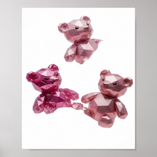 Elegantes Silber ABSTRAKTE KUNST Statement Design Poster (Vorne)