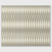 Elegantes Silber auf Silberstreifen Geschenkpapier (Flach)