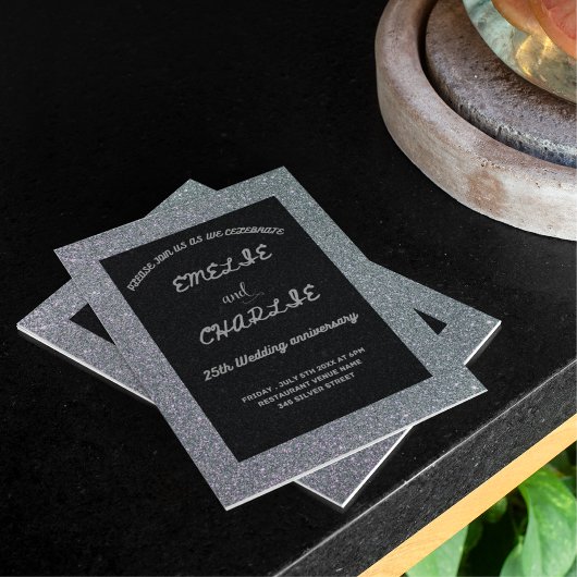 Elegantes Silber Budget 25. Hochzeitstag