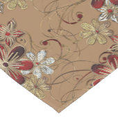 Elegantes Silber, Gold Wirbel und Blumendesign Kurzer Tischläufer (Ecke)