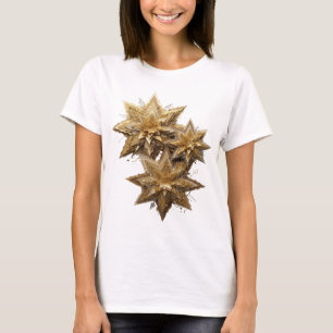 Elegantes Silber GOLDEN STARS Zitat-Design T-Shirt