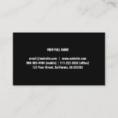 Elegantes Silber moderne professionelle Reparatur Visitenkarte (Rückseite)