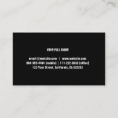 Elegantes Silber moderne professionelle Reparatur Visitenkarte (Rückseite)