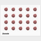 Elegantes Silber PINK ROSEN UND GLITZER Sticker Mo (Blatt)