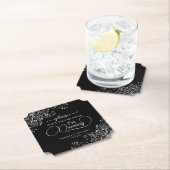 Elegantes Silber & Schwarz Nimm mir nicht die Trin Untersetzer (Vor Ort)