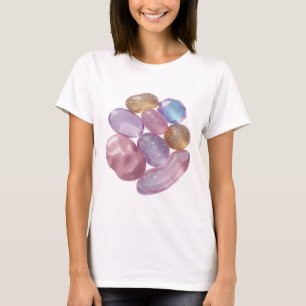 Elegantes Silber SPACE STONES Zitat-Shirt T-Shirt