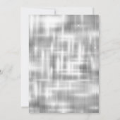 Elegantes Silber-Tropfen-Glitzer-Monogramm Einladung (Rückseite)