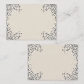 Elegantes Silber und Beige Visitenkarte (Vorne/Hinten)