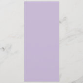 Elegantes Silber und Lila Hochzeitsmenü Menükarte (Rückseite)