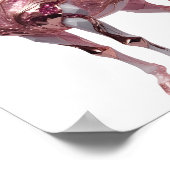 Elegantes Silber UNICORN Custom Design Poster (Ecke)