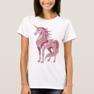 Elegantes Silber UNICORN Custom-Design T-Shirt