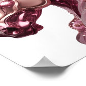 Elegantes Silber-UNICORN-Zitat-Design Poster (Ecke)