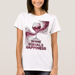 Elegantes Silber WEIN IST GLÜCK Custom Design T-Shirt