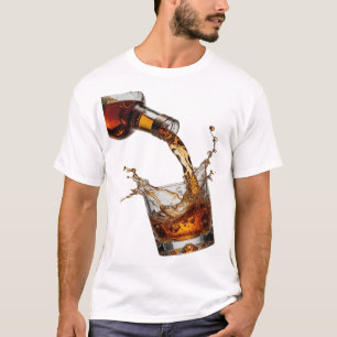 Elegantes Silber WHISKY SPLASH T-Shirt