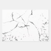 Elegantes, silberbedrucktes Splashes Muster Geschenkpapier Set (Vorderseite 2)