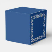 Elegantes Silberes blaues Herz Diamant Glitzer Hoc Geschenkschachtel (Rückseite)