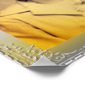 Elegantes silberfarbenes Foto Poster (Ecke)