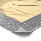 Elegantes, silberfarbenes Foto Poster (Ecke)