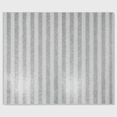 Elegantes silberfarbenes Glitzer mit schicken Stre Geschenkpapier (Flach)