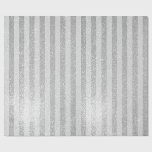 Elegantes silberfarbenes Glitzer mit schicken Stre Geschenkpapier (Flach)