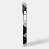 Elegantes, silberfarbenes Gold geometrisch Case-Mate iPhone Hülle (Rückseite / Links)