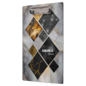 Elegantes, silberfarbenes Gold geometrisch Klemmbrett (Links)