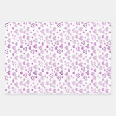 Elegantes, silbergelbes Vintages Herzmuster Geschenkpapier Set (Vorderseite 3)