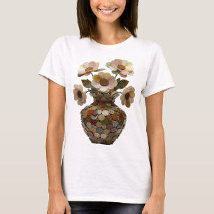 Elegantes silbernes ABSTRACT ART Fashion Print T-Shirt