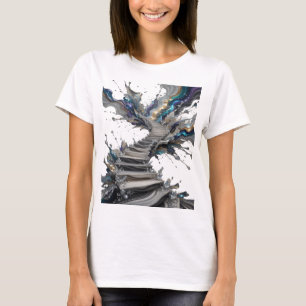Elegantes silbernes ABSTRACT ART Kunsthandwerk v2 T-Shirt