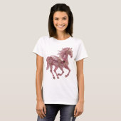 Elegantes silbernes ABSTRACT ART Statement Design T-Shirt (Vorne ganz)