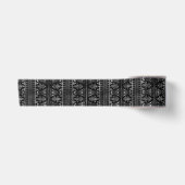 Elegantes silbernes Art Deco Blumengebinde-Muster Satinband (Vorderseite)