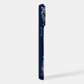 Elegantes silbernes F-Monogramm iPhone Hülle (Rechte Seite)