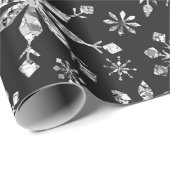 Elegantes silbernes geschenkpapier (Rolleneckpunkt)