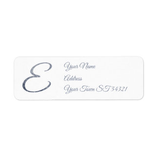Elegantes silbernes Glitter-Monogramm E personalis