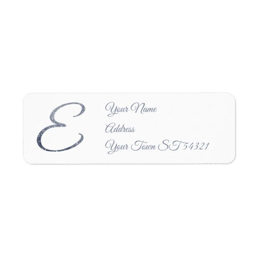 Elegantes silbernes Glitter-Monogramm E personalis (Vorne)