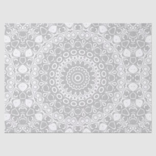 Elegantes silbernes Mandala-Muster Seidenpapier