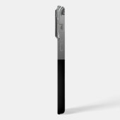 💎 Elegantes silbernes Monogramm mit Tropfen-Desig iPhone Hülle (Linke Seite)
