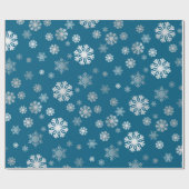 Elegantes silbernes Schneeflocken Geschenkpapier (Flach)